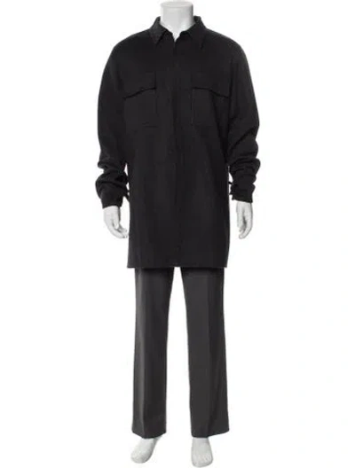 Pre-owned Bottega Veneta Cashmere Overcoat In Gray
