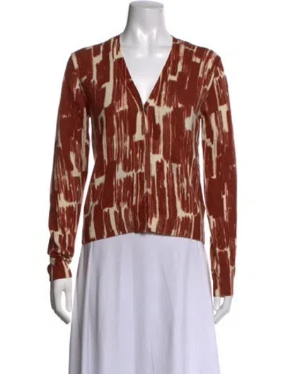 Pre-owned Bottega Veneta Cashmere Patterned Sweater In Brown