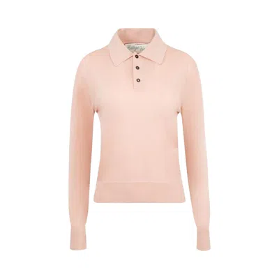 Pre-owned Bottega Veneta Cashmere Polo 'cameo' | Pink | Women's Size M