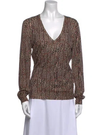Pre-owned Bottega Veneta Cashmere Printed Sweater In Neutral