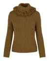 Bottega Veneta Cashmere Pullover Sweater In Brown