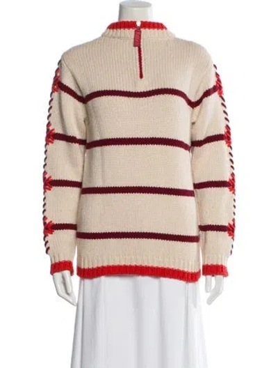 Pre-owned Bottega Veneta Cashmere Striped Sweater In Neutral