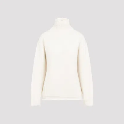 Bottega Veneta White Cashmere Turtleneck Jumper