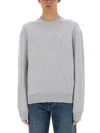 Bottega Veneta Crew-neck Cashmere Sweater With Elbow Patches For Men In White