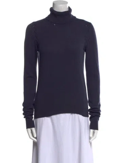 Pre-owned Bottega Veneta Cashmere Turtleneck Sweater In Blue