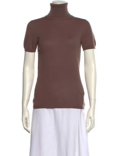 Pre-owned Bottega Veneta Cashmere Turtleneck Sweater In Brown