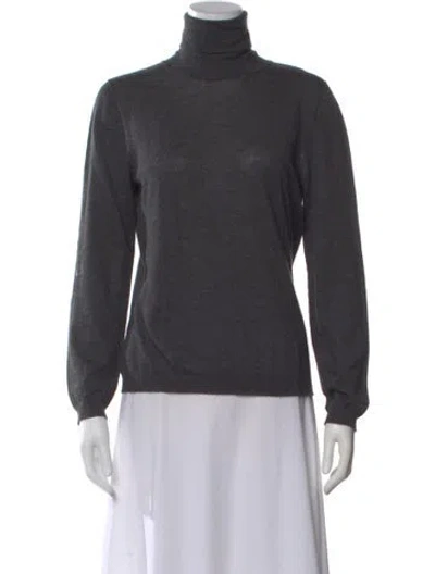 Pre-owned Bottega Veneta Cashmere Turtleneck Sweater In Gray