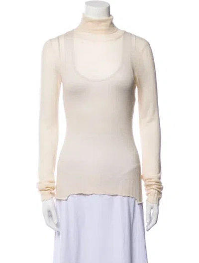 Pre-owned Bottega Veneta Cashmere Turtleneck Sweater In Neutral