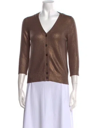 Pre-owned Bottega Veneta Cashmere V-neck Sweater