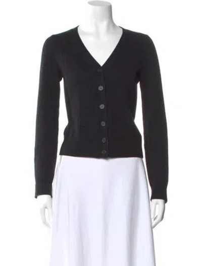Pre-owned Bottega Veneta Cashmere V-neck Sweater In Black