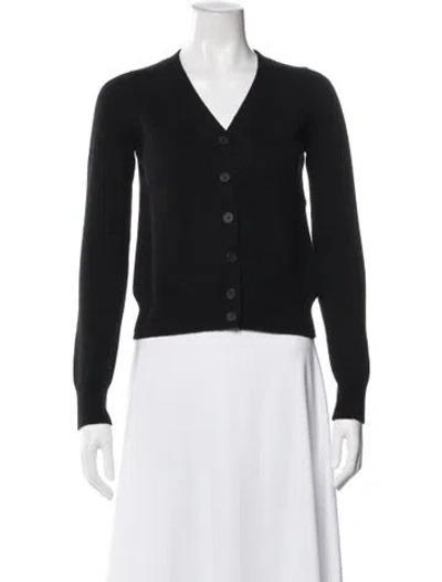 Pre-owned Bottega Veneta Cashmere V-neck Sweater In Black