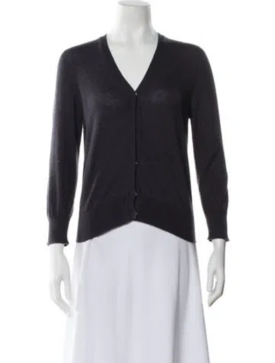 Pre-owned Bottega Veneta Cashmere V-neck Sweater In Blue