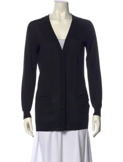Pre-owned Bottega Veneta Cashmere V-neck Sweater In Blue
