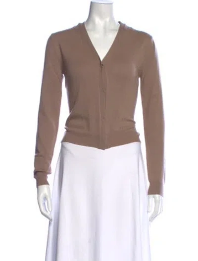 Pre-owned Bottega Veneta Cashmere V-neck Sweater In Neutral
