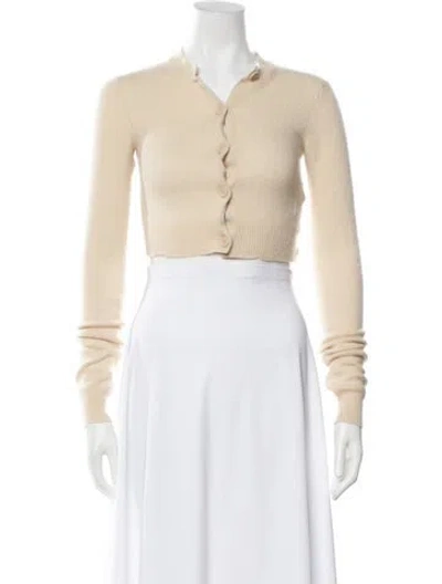 Pre-owned Bottega Veneta Cashmere V-neck Sweater In Neutrals