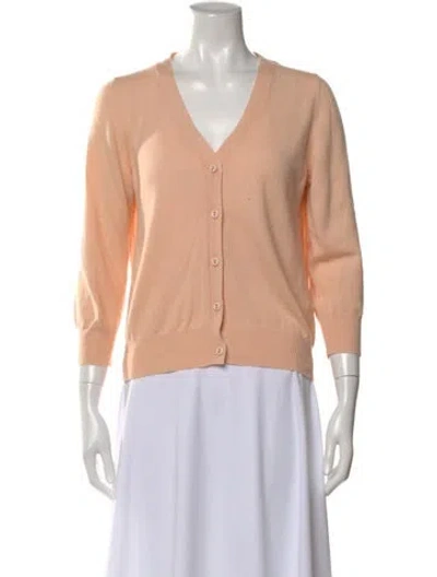 Pre-owned Bottega Veneta Cashmere V-neck Sweater In Pink