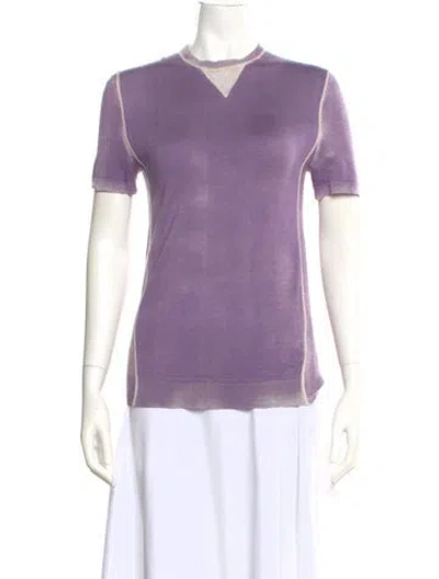 Pre-owned Bottega Veneta Cashmere V-neck Sweater In Purple