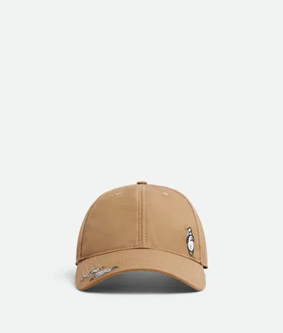 Bottega Veneta Cotton Twill Cap In Brown