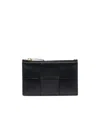 Bottega Veneta Cassete Leather Wallet In Black