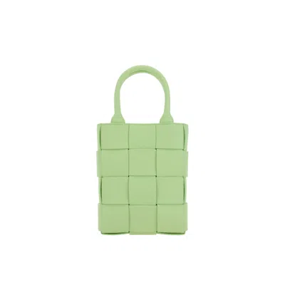 Bottega Veneta Cassete Mini Handbag In Green
