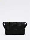 Bottega Veneta Womens Black Cassette Small Intrecciato Leather Cross-body Bag In Black