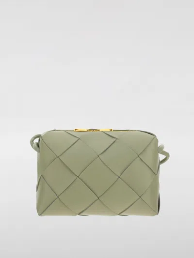 Bottega Veneta Cassette Bag In Woven Leather In Green