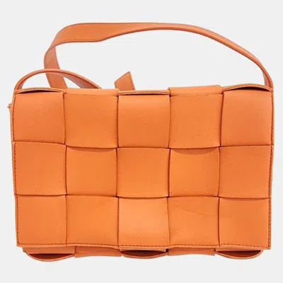 Pre-owned Bottega Veneta Cassette Bag In Orange