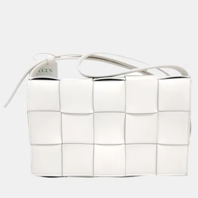 Pre-owned Bottega Veneta Cassette Bag In White