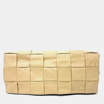 Pre-owned Bottega Veneta Cassette Belt Bag In Beige