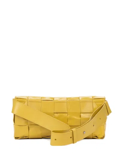 Pre-owned Bottega Veneta Cassette Belt Bag In Yellow