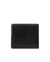 Bottega Veneta Bi-fold Intrecciato Wallet In Calf Leather In Black