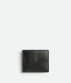 Bottega Veneta Cassette Bi-fold Wallet With Coin Purse In Dark Green/agate Grey
