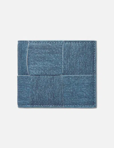 Bottega Veneta Cassette Bi-fold Wallet In Blue
