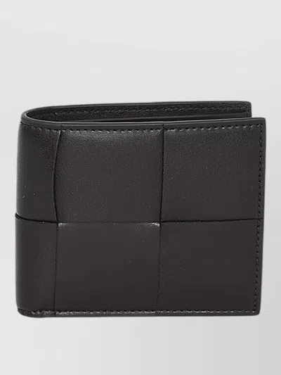 Bottega Veneta Cassette Bi Fold Wallet Intrecciato Leather In Brown