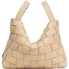 Bottega Veneta Cassette Bowling Intrecciato Leather Bag In Porridge-gold