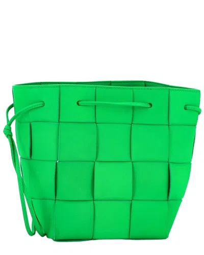 Bottega Veneta Cassette Bucket Bag Maxi Intrecciato Small (authentic Pre-  Loved) In Green