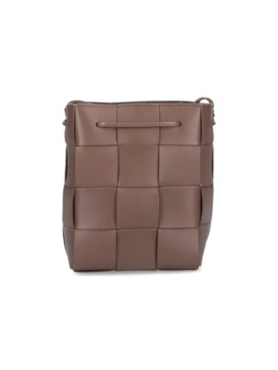 Bottega Veneta Cassette Bucket Bag In Taupe