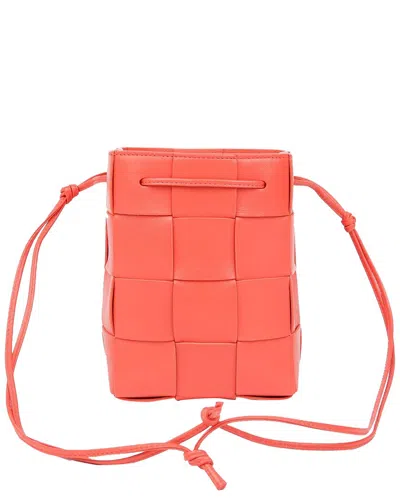 Bottega Veneta Cassette Bucket Small Shoulder Crossbody Bag (authentic Pre-loved) In Orange