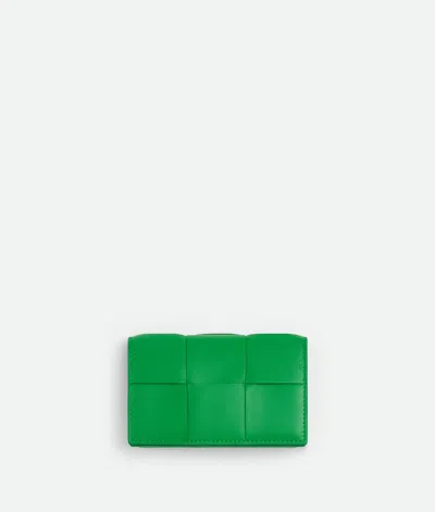 Bottega Veneta Cassette Business Card Case In Green