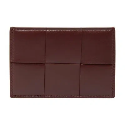 Bottega Veneta Cassette Business Card Holder In Brown