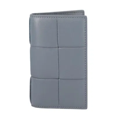 Bottega Veneta Cassette Card Case In Gray