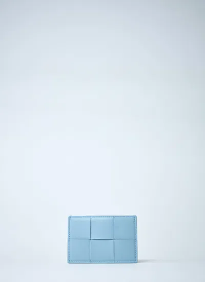 Bottega Veneta Cassette Card Holder In Blue