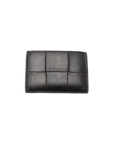 Bottega Veneta Cassette Card Holder In Black