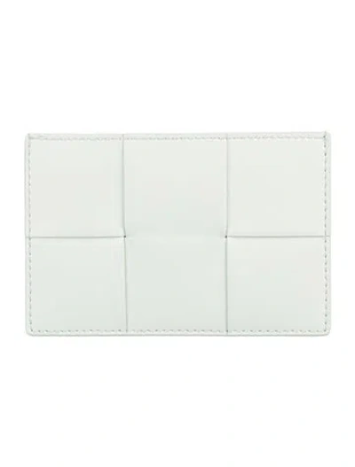 Pre-owned Bottega Veneta Cassette Card Holder Leather Card Holder In Green