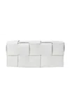 Bottega Veneta Cassette Chain Shoulder Bag In White