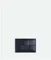 Bottega Veneta Cassette Credit Card Case In Blue