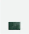 Bottega Veneta Cassette Credit Card Case In Emerald Green