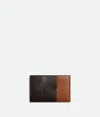 Bottega Veneta Cassette Credit Card Case In Fondant/wood