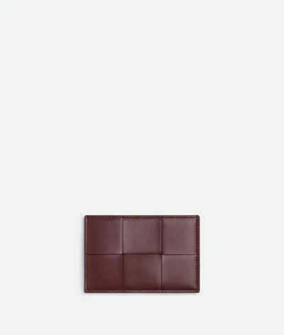 Bottega Veneta Cassette Kartenetui In Madder Brown/rosewood