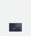 Bottega Veneta Cassette Credit Card Case In Space/sapele